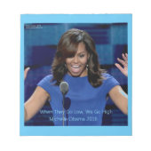 Michelle Obama "We gaan hoog", collectief verkrijg Notitieblok (Voorkant)