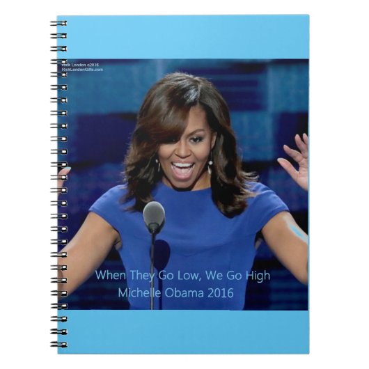 Michelle Obama "We gaan hoog", collectief verkrijg Notitieboek (Voorkant)