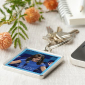 Michelle Obama "We gaan hoog", collectief verkrijg Sleutelhanger (Zijkant)