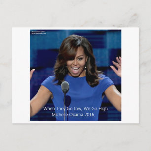 Michelle Obama "We Go High" Verzamelaarsobject Briefkaart
