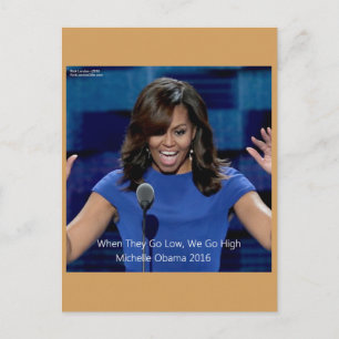 Michelle Obama "We Go High" Verzamelaarsobject Briefkaart