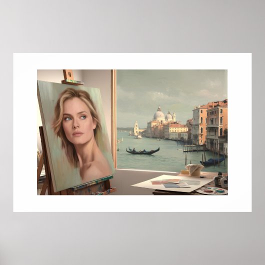 Michelle Pfeiffer Portret in uitvoering - Pastel Poster (Voorkant)