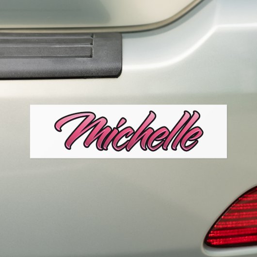 Michelle roze Aufkleber-Sticker Bumpersticker (Op auto)