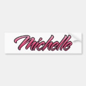 Michelle roze Aufkleber-Sticker Bumpersticker (Voorkant)