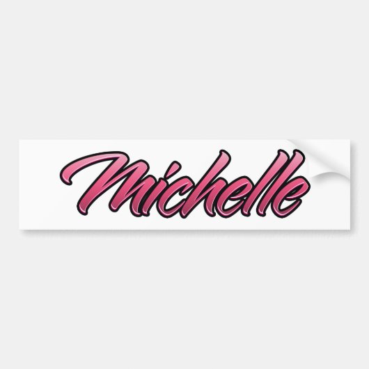 Michelle roze Aufkleber-Sticker Bumpersticker (Voorkant)