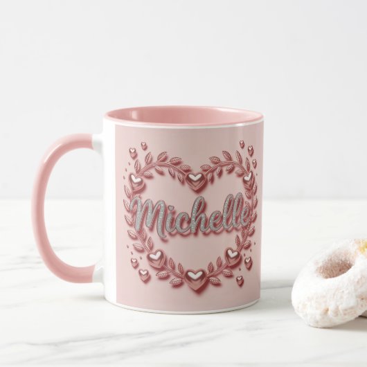 Michelle Roze Harten Combo Mok (Met donut)