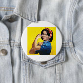 MICHELLE THE RIVETER -.png Ronde Button 4,0 Cm (In situ)
