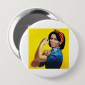 MICHELLE THE RIVETER -.png Ronde Button 4,0 Cm (Voorkant /achterkant)