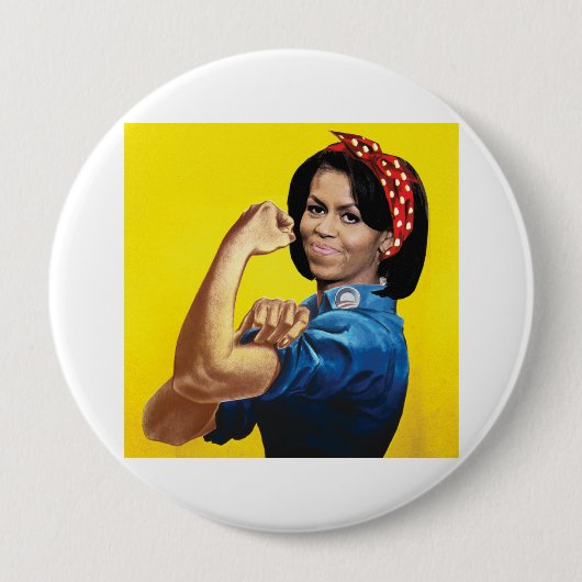 MICHELLE THE RIVETER -.png Ronde Button 4,0 Cm (Voorkant)