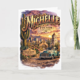 Michelle Tucson Arizona Gepersonaliseerd Zuidweste Kaart