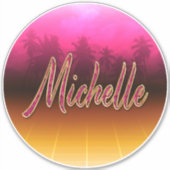 Michelle Vorname Name pink Aufkleber Sticker (Voorkant)