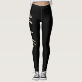 Michelle white gold Handwriting Hose Leggings (Voorkant)