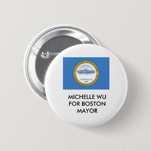 MICHELLE WU VOOR BOSTON MAYOR BUTTON (Voorkant /achterkant)