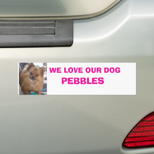 Michelle's Dog Bumpersticker (Op auto)