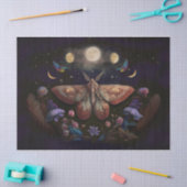 Michelle's fladderende maan, kleurrijke mot tissuepapier (Craft)