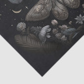 Michelle's fladderende maan, zilverachtige mot tissuepapier (Detail)