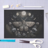 Michelle's fladderende maan, zilverachtige mot tissuepapier (Craft)
