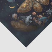 Michelle's Flutterende Maan, Gouden Moth Tissuepapier (Detail)