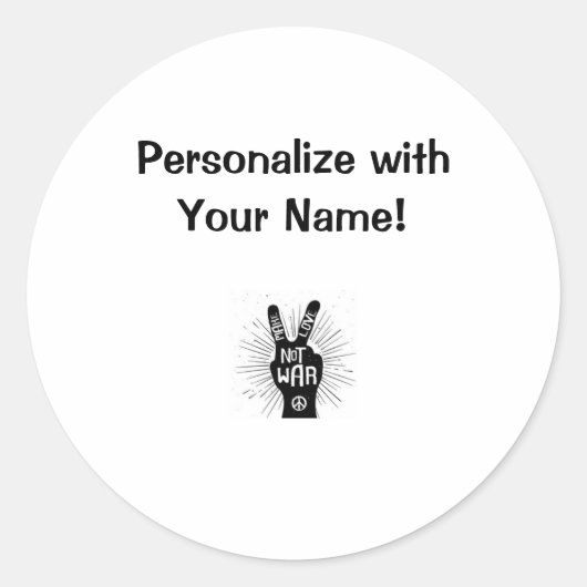 Michelle's Love not War-(CYO) Persoonlijk label (Voorkant)