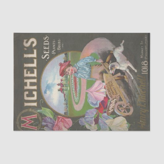 Michell's Mammoth Sweet Peas, 1904, Zaadcatalogus Tissuepapier (Voorkant)