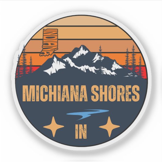 Michiana Shores, Indiana Sticker (Voorkant)