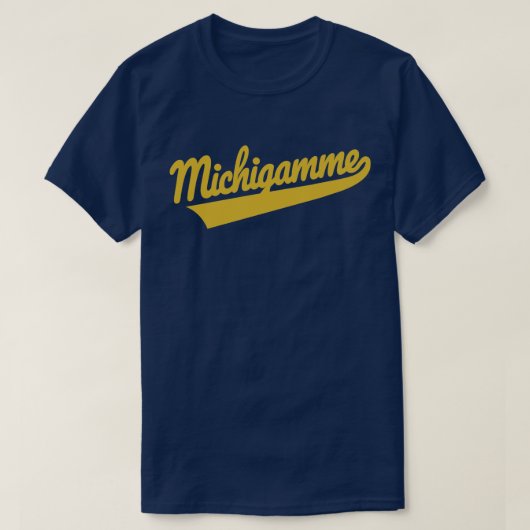 Michigamme 150 Gold Script T-shirt (Design voorkant)