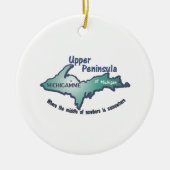 Michigamme op het Boven schiereiland, midden in he Keramisch Ornament (Voorkant)