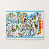Michigan 11x14 Kaart Legpuzzel (Horizontaal)