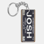 Michigan 1981 License Bord Sleutelhanger (Voorkant Links)
