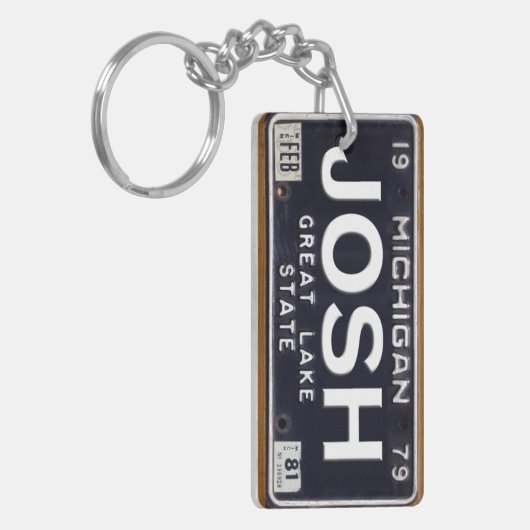 Michigan 1981 License Bord Sleutelhanger (Voorkant Links)