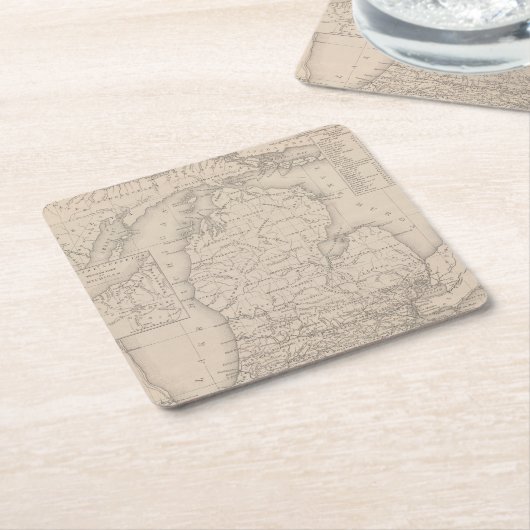 Michigan 9 kartonnen onderzetters (Schuin)