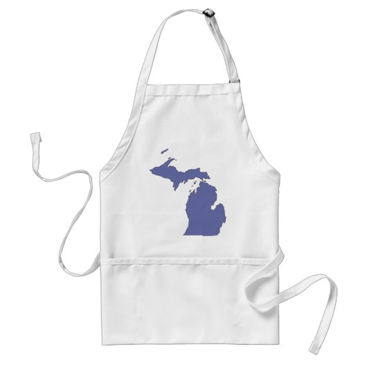 Michigan: A BLAUW Standaard Schort (Voorkant)