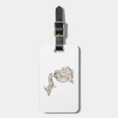 Michigan  Afbeelding Map Bagagelabel (Voorkant verticaal)