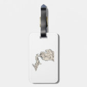 Michigan  Afbeelding Map Bagagelabel (Achterkant verticaal)