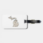 Michigan  Afbeelding Map Bagagelabel (Achterkant horizontaal)