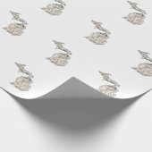 Michigan  Afbeelding Map Cadeaupapier (Hoek)