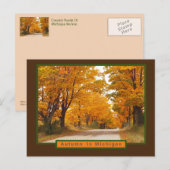 MICHIGAN AGLOW IN AUTUMN/HET NEMEN VAN DE TERUGKOP BRIEFKAART (Voorkant / Achterkant)