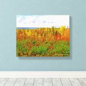 MICHIGAN AGLOW IN DE HERFST CANVAS AFDRUK (Insitu (Houten vloer))
