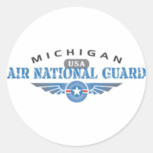 Michigan Air National Guard Ronde Sticker