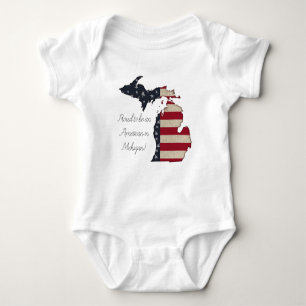 Michigan Americana   Proud American in Michigan Romper