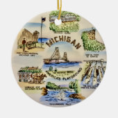 Michigan America's Playground Keramisch Ornament (Voorkant)