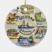 Michigan America's Playground Keramisch Ornament (Achterkant)