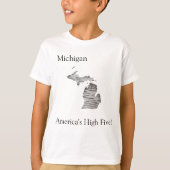 Michigan - Amerikaanse High Five T-Shirt (Voorkant)