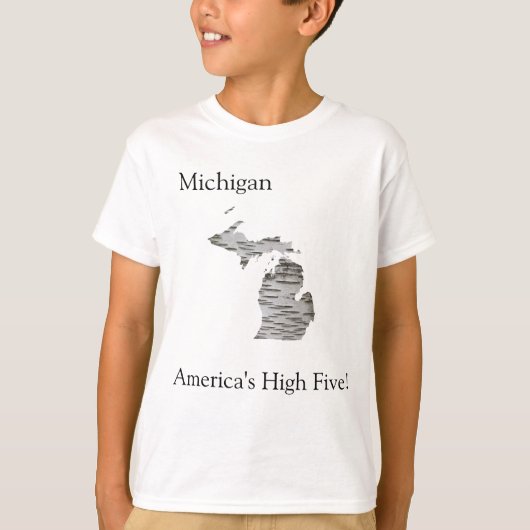 Michigan - Amerikaanse High Five T-Shirt (Voorkant)