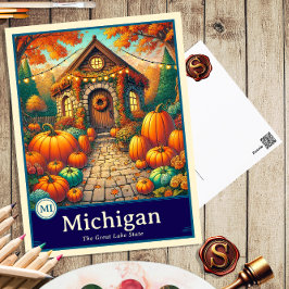 Michigan | Anime Style Cel Shaded Briefkaart