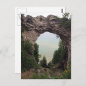 Michigan Arch Rock Geology Foto Briefkaart (Voorkant / Achterkant)