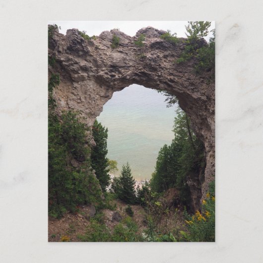 Michigan Arch Rock Geology Foto Briefkaart (Voorkant)