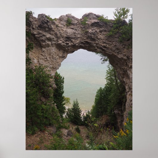 Michigan Arch Rock Geology Foto Poster (Voorkant)
