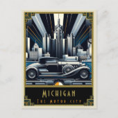 Michigan | Art. Deco Briefkaart (Voorkant)