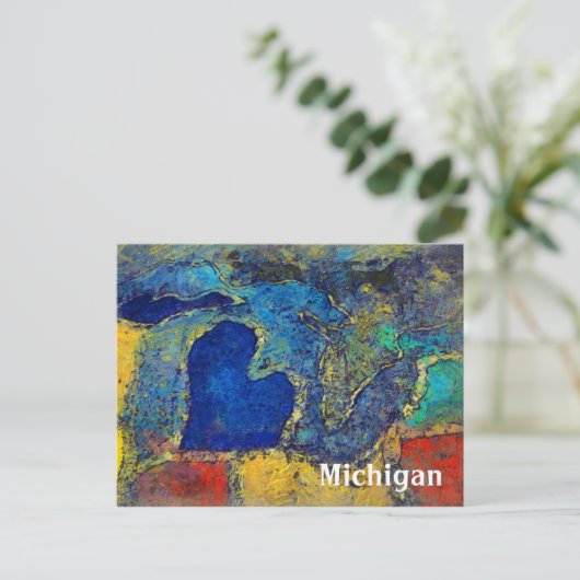 Michigan Artwork Briefkaart (Staand voorkant)